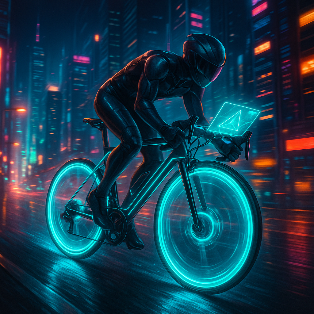 サイバーパンク風・未来都市・ネオンライト